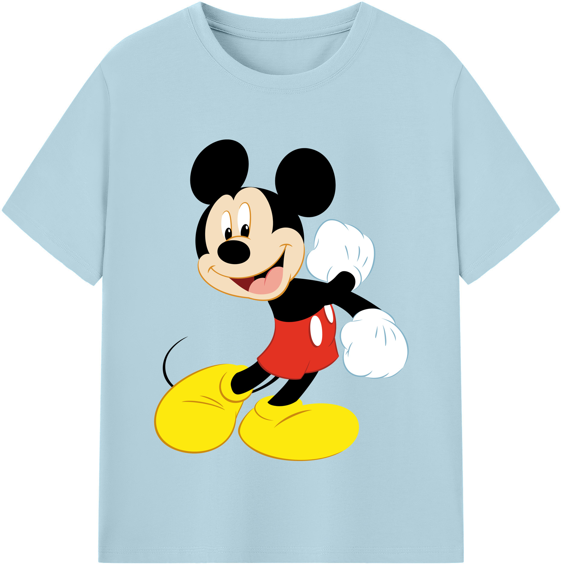 （画像用） ミッキーマウス Mickey Mouse 綿100％半袖Tシャツ（フロントプリント）